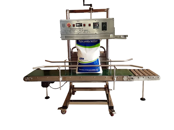 This device is a product independently developed by Junlan Company. It is a specialized continuous sealing machine developed based on the characteristics of PE material; The sealing machine is made of stainless steel material.
